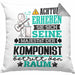 Komponist Geschenk Kissen mit Füllung 40x40 Lustiger Spruch Erheben Sie Sich Der Komponist Betritt den Raum (Grau) Grau Trendation