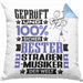 Straßenmusiker Geschenk Lustiger Spruch für Straßenmusiker Geschenkidee Bester Straßenmusiker Der WeltKissen mit Füllung 40x40 (Grau) Blau Trendation