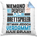 Brettspieler Geschenk Kissen mit Füllung 40x40 Lustige Geschenkidee für Brettspieler Geburtstag Niemand Ist Perfekt Aber Als Brettspieler Ist Man Nah Dran (Grau) Blau Trendation