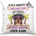 Rottweiler Besitzer Kissen mit Füllung 40x40 Geschenk Lustiger Spruch Geschenkidee Ich Arbeite Hart Damit Mein Rottweiler Seinen Traum Leben Kann (Grau) Grau Trendation