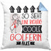 Golferin Geschenk Kissen mit Füllung 40x40 Lustig Geschenkidee für Golferin Geburtstag So Sieht Eine Richtig Coole Golferin Aus Frauen Spruch (Grau) Blau Trendation