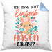 Hasen-Liebhaber Kissen mit Füllung 40x40 Geschenk Ich Mag Halt Einfach Hasen Okay Geschenkidee Mädchen (Grau) Blau Trendation
