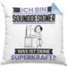 Sounddesigner Kissen mit Füllung 40x40 Geschenk für Sounddesigner Geburtstag Lustiger Spruch Was Ist Deine Superkraft (Grau) Blau Trendation