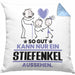 Stiefenkel Geschenk Kissen mit Füllung 40x40 So Gut Kann Nur Ein Stiefenkel Aussehen Geschenkidee (Grau) Blau Trendation