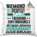 Trekking-Enthusiast Geschenk Kissen mit Füllung 40x40 Lustige Geschenkidee für Trekking-Enthusiast Geburtstag Niemand Ist Perfekt Aber Als Trekking-Enthusiast Ist Man Nah Dran (Grau) Grau Trendation