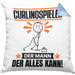Curlingspieler Kissen mit Füllung 40x40 Geschenk für Curlingspieler Der Mann Der Alles Kann Geschenkidee zum Geburtstag (Grau) Blau Trendation