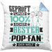 Pop-Fan Geschenk Lustiger Spruch für Pop-Fan Geschenkidee Bester Pop-Fan Der WeltKissen mit Füllung 40x40 (Grau) Blau Trendation