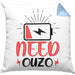 Need Ouzo Kissen mit Füllung 40x40 Geschenk Griechenland Geschenkidee (Grau) Blau Trendation