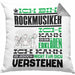 Rockmusiker Geschenk Kissen mit Füllung 40x40 Geschenkidee für Rockmusiker Geburtstag Lustig Ich Bin Rockmusiker Ich Kann Es Dir Erklären Aber Nicht Für Dich Verstehen (Grau) Grau Trendation