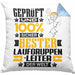 Laufgruppenleiter Geschenk Lustiger Spruch für Laufgruppenleiter Geschenkidee Bester Laufgruppenleiter Der WeltKissen mit Füllung 40x40 (Grau) Blau Trendation