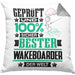 Wakeboarder Geschenk Lustiger Spruch für Wakeboarder Geschenkidee Bester Wakeboarder Der WeltKissen mit Füllung 40x40 (Grau) Grau Trendation