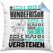 Hundefrisör Geschenk Kaffee-Kissen mit Füllung 40x40 Geschenkidee für Hundefrisör Ich Bin Hundefrisör Ich Kann Es Dir Erklären Jedoch Nicht Für Dich Verstehen Spruch Lustig (Grau) Blau Trendation
