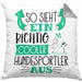 Hundesportler Kissen mit Füllung 40x40 So Sieht Ein Richtig Cooler Hundesportler Aus Geschenk Lustiger Spruch Geschenkidee (Grau) Grau Trendation