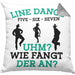 Lustige Line Dance Kissen mit Füllung 40x40 - Tolles Geschenk für Line Dance Enthusiasten (Grau) Grau Trendation