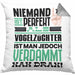 Vogelzüchter Geschenk Kissen mit Füllung 40x40 Lustige Geschenkidee für Vogelzüchter Geburtstag Niemand Ist Perfekt Aber Als Vogelzüchter Ist Man Nah Dran (Grau) Grau Trendation