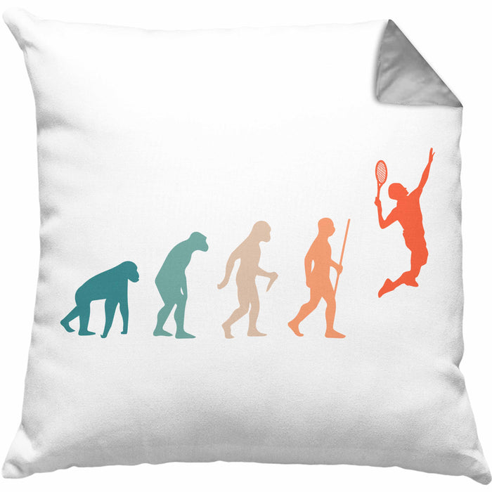 Lustige Badminton Kissen mit Füllung 40x40 Geschenk für Badmintonspieler Badminton Lehrer Coach Trainer Geschenkidee Evolution (Grau) Grau Trendation
