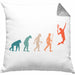 Lustige Badminton Kissen mit Füllung 40x40 Geschenk für Badmintonspieler Badminton Lehrer Coach Trainer Geschenkidee Evolution (Grau) Grau Trendation