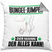 Bungee-Jumper Kissen mit Füllung 40x40 Geschenk für Bungee-Jumper Der Mann Der Alles Kann Geschenkidee zum Geburtstag (Grau) Grau Trendation