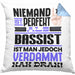Bassist Geschenk Kissen mit Füllung 40x40 Lustige Geschenkidee für Bassist Geburtstag Niemand Ist Perfekt Aber Als Bassist Ist Man Nah Dran (Grau) Blau Trendation