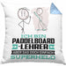 Paddelboard-Lehrer Geschenk Kissen mit Füllung 40x40 Ich Bin Paddelboard-Lehrer Aber Sag Doch Einfach Superheld Lustige Geschenkdiee für Paddelboard-Lehrer (Grau) Blau Trendation