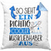 So Sieht Ein Richtig Cooler Musikliebhaber Aus Geschenk Kissen mit Füllung 40x40 Lustiger Spruch Geschenkidee (Grau) Blau Trendation