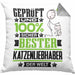 Katzenliebhaber Geschenk Lustiger Spruch für Katzenliebhaber Geschenkidee Bester Katzenliebhaber Der WeltKissen mit Füllung 40x40 (Grau) Grau Trendation