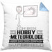 Hobbymeteorologe Geschenk Kissen mit Füllung 40x40 Ich Bin Hobbymeteorologe Aber Sag Doch Einfach Superheld Lustige Geschenkdiee für Hobbymeteorologe (Grau) Blau Trendation