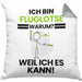 Fluglotse Geschenk Kissen mit Füllung 40x40 Lustiger Spruch Ich Bin Fluglotse Warum Weil Ich Es Kann Geschenkidee Bester Fluglotse Geburtstag (Grau) Grau Trendation