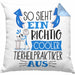 Tierheilpraktiker Kissen mit Füllung 40x40 So Sieht Ein Richtig Cooler Tierheilpraktiker Aus Geschenk Lustiger Spruch Geschenkidee (Grau) Blau Trendation