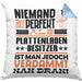 Plattenladenbesitzer Geschenk Kissen mit Füllung 40x40 Lustige Geschenkidee für Plattenladenbesitzer Geburtstag Niemand Ist Perfekt Aber Als Plattenladenbesitzer Ist Man Nah Dran (Grau) Blau Trendation