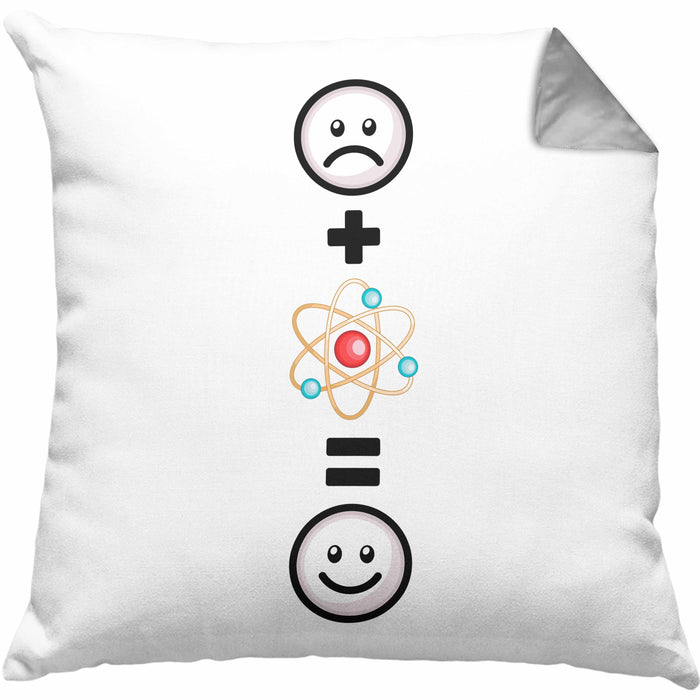 Physiker Kissen mit Füllung 40x40 Geschenk für Physik Lustige Geschenkidee :( + Phsyik Teilchen = :) (Grau) Grau Trendation
