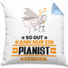 Pianist Geschenk Kissen mit Füllung 40x40 So Gut Kann Nur Ein Pianist Aussehen Geschenkidee (Grau) Blau Trendation