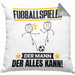 Fußballspieler Kissen mit Füllung 40x40 Geschenk für Fußballspieler Der Mann Der Alles Kann Geschenkidee zum Geburtstag (Grau) Grau Trendation