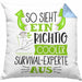 So Sieht Ein Richtig Cooler Survival-Experte Aus Kissen mit Füllung 40x40 Geschenk für Survival-Experte Geburtstag Geschenkdiee (Grau) Blau Trendation