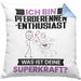 Pferderennen-Enthusiast Kissen mit Füllung 40x40 Geschenk für Pferderennen-Enthusiast Geburtstag Lustiger Spruch Was Ist Deine Superkraft (Grau) Blau Trendation