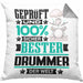 Drummer Geschenk Lustiger Spruch für Drummer Geschenkidee Bester Drummer Der WeltKissen mit Füllung 40x40 (Grau) Grau Trendation