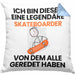 Skateboarder Geschenk Kissen mit Füllung 40x40 Lustige Geschenkidee Geburtstag für Skateboarder Ich Bin Dieser Legendäre Skateboarder Von Dem Alle Geredet Haben (Grau) Blau Trendation