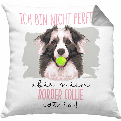 Border Collies Besitzer Kissen mit Füllung 40x40 Geschenk Lustiger Spruch Geschenkidee Besitzerin Ich Bin Nicht toll Aber Mein Border Collies Ist Es (Grau) Grau Trendation