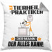Tierheilpraktiker Kissen mit Füllung 40x40 Geschenk für Tierheilpraktiker Der Mann Der Alles Kann Geschenkidee zum Geburtstag (Grau) Grau Trendation