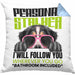 Berner Sennen Besitzerin Kissen mit Füllung 40x40 Geschenk Lustiger Spruch Geschenkidee Personal Stalker (Grau) Blau Trendation