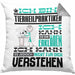 Tierheilpraktiker Geschenk Kaffee-Kissen mit Füllung 40x40 Geschenkidee für Tierheilpraktiker Ich Bin Tierheilpraktiker Ich Kann Es Dir Erklären Jedoch Nicht Für Dich Verstehen Spruch Lustig (Grau) Grau Trendation