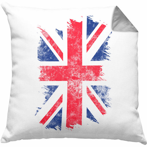 Kissen mit Füllung 40x40 England Flagge Geschenkidee Patrioten Fans Vereinigten Königreichs (Grau) Grau Trendation