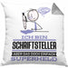 Schriftsteller Geschenk Kissen mit Füllung 40x40 Ich Bin Schriftsteller Aber Sag Doch Einfach Superheld Lustige Geschenkdiee für Schriftsteller (Grau) Grau Trendation