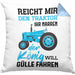 Landwirt Spruch Geschenk Kissen mit Füllung 40x40 Landwirtschaft Geschenke für Männer Traktor Spruch Gülle Fahren (Grau) Blau Trendation