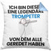Trompeter Geschenk Kissen mit Füllung 40x40 Lustige Geschenkidee Geburtstag für Trompeter Ich Bin Dieser Legendäre Trompeter Von Dem Alle Geredet Haben (Grau) Blau Trendation