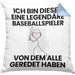 Baseballspieler Geschenk Kissen mit Füllung 40x40 Lustige Geschenkidee Geburtstag für Baseballspieler Ich Bin Dieser Legendäre Baseballspieler Von Dem Alle Geredet Haben (Grau) Blau Trendation