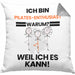 Pilates-Enthusiast Geschenk Kissen mit Füllung 40x40 Lustiger Spruch Ich Bin Pilates-Enthusiast Warum Weil Ich Es Kann Geschenkidee Bester Pilates-Enthusiast Geburtstag (Grau) Grau Trendation