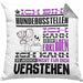 Hundeaussteller Geschenk Kaffee-Kissen mit Füllung 40x40 Geschenkidee für Hundeaussteller Ich Bin Hundeaussteller Ich Kann Es Dir Erklären Jedoch Nicht Für Dich Verstehen Spruch Lustig (Grau) Grau Trendation