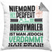 Hobbymaler Geschenk Kissen mit Füllung 40x40 Lustige Geschenkidee für Hobbymaler Geburtstag Niemand Ist Perfekt Aber Als Hobbymaler Ist Man Nah Dran (Grau) Grau Trendation