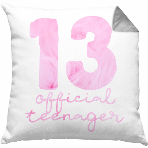 13. Geburtstag Kissen mit Füllung 40x40 Mädchen Official Teenager 13er Geburtstag Geschenkidee (Grau) Grau Trendation